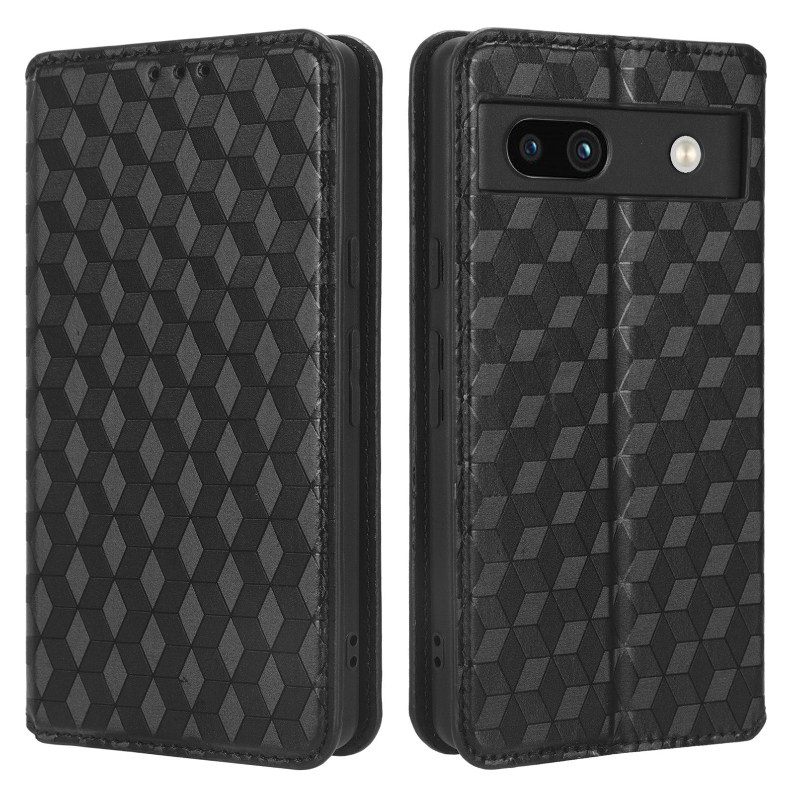 Wallet Phone Case for Google Pixel 7a PU Leather Imprinted Rhombus Pattern Flip Folio Stand Phone Cover Wallet Phone Case for Google Pixel 7a PU Leather Imprinted Rhombus Pattern Flip Folio Stand Phone Cover